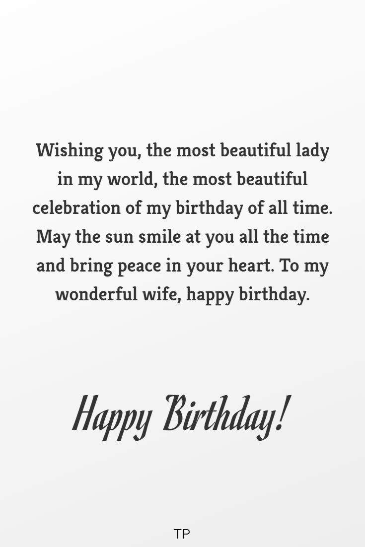 sweet birthday wishes for wife perfect quotes for her