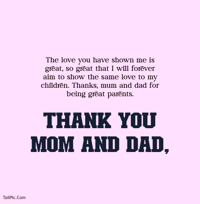 1 Best Thank You Message For Parents Thank You Mom And Dad Tailpic