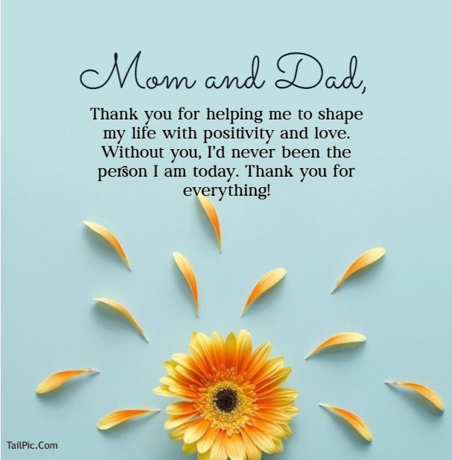 120 Best Thank You Message for Parents – Thank You Mom and Dad – TailPic