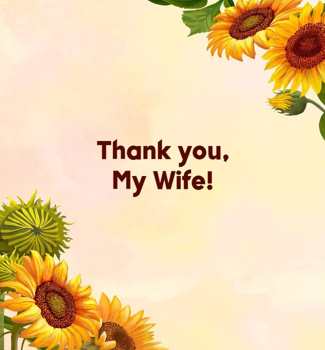 sweet thank you msg for wife