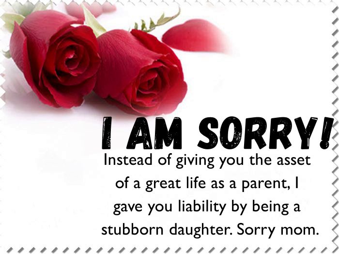 lovely sorry messages for mother