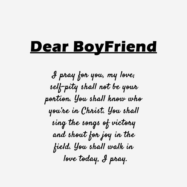 A Prayer For Boyfriend