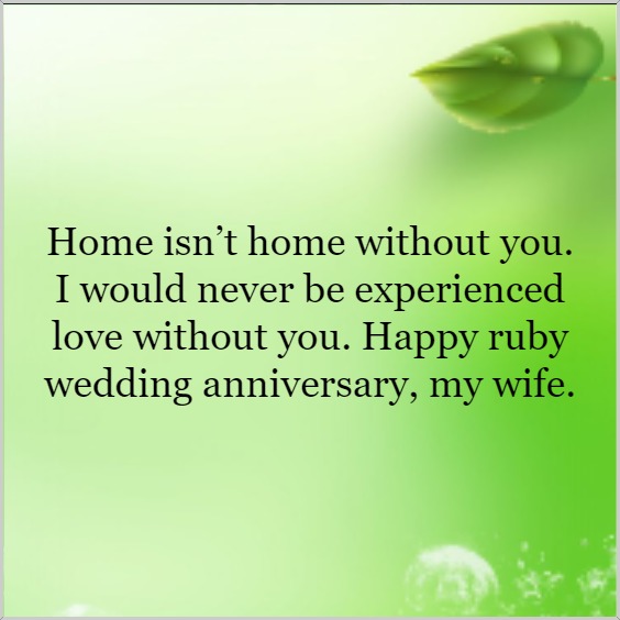 40th Anniversary Wishes for Wife