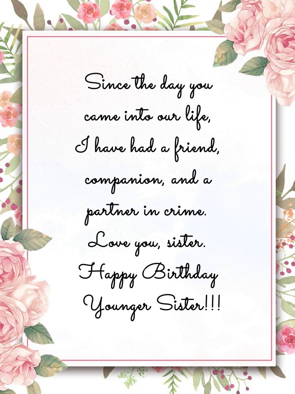 Birthday Wishes for Little Sister Happy Birthday Images