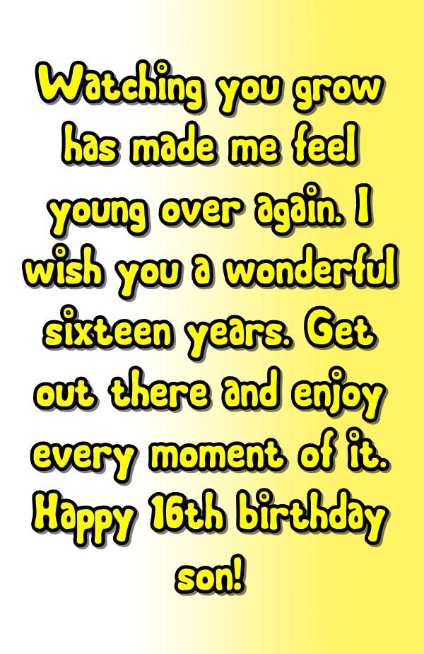 Happy 16th Birthday Son Wishes for His Special Day