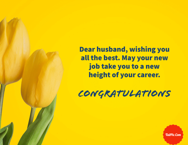 Best Wishes for New Job To Husband