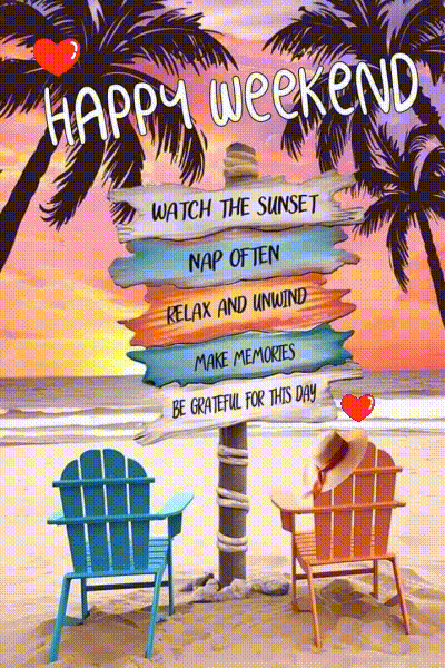 Happy weekend watch the snset be grateful Gifs